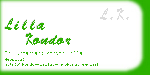 lilla kondor business card